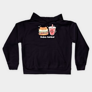 Shiba Burger Combo! Kids Hoodie